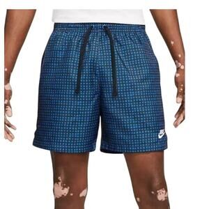 Nike City Edition Woven Shorts Men’s L Blue Black Checkered Athletic